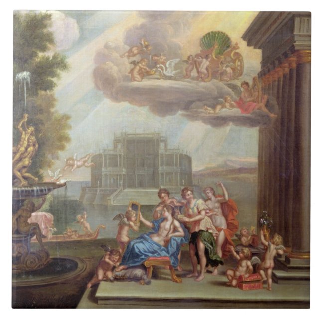 The Toilet of Venus, 18th century Tile (Front)