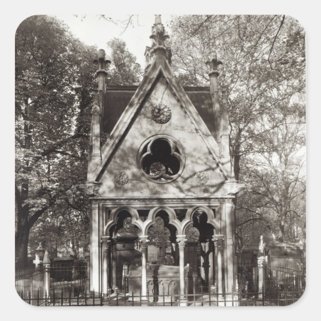 The Tomb of Abelard and Heloise, built in 1817 Square Sticker (Front)