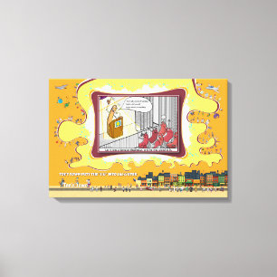 The Tongue Depressor Satirical Humor 24x16 Canvas Print