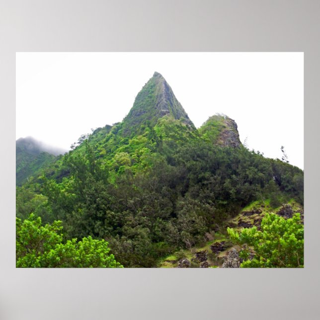 The top of Pali Lookout poster on Oahu (Front)