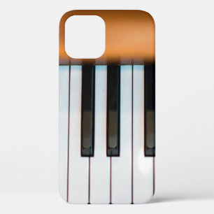 The top view of vintage key piano. abstract, antiq iPhone 12 case