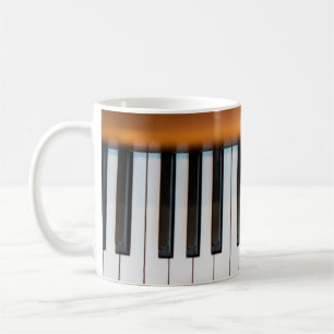 The top view of vintage key piano. abstract, antiq coffee mug