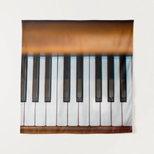 The top view of vintage key piano. abstract, antiq tapestry