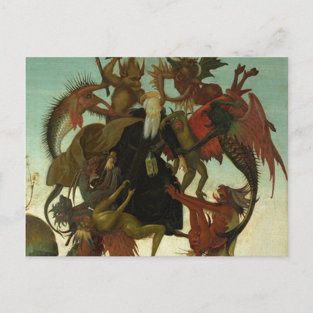 The Torment of Saint Anthony, 1487 by Michelangelo Postcard (Front)