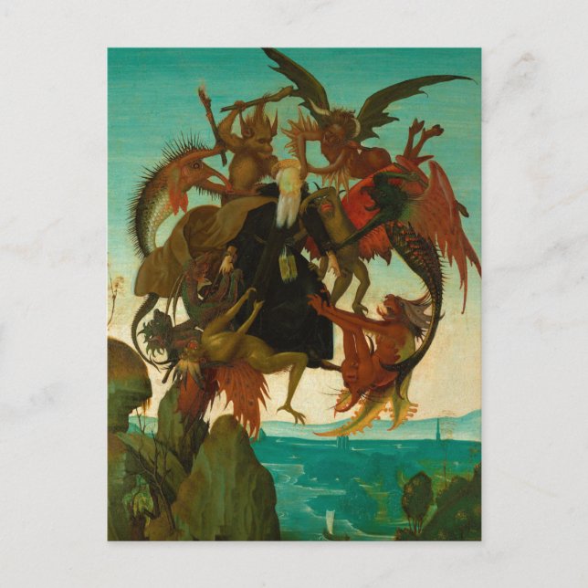The Torment of Saint Anthony by Michelangelo 1487 Postcard (Front)