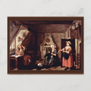 The Tormented Poet By Hogarth, William Postcard