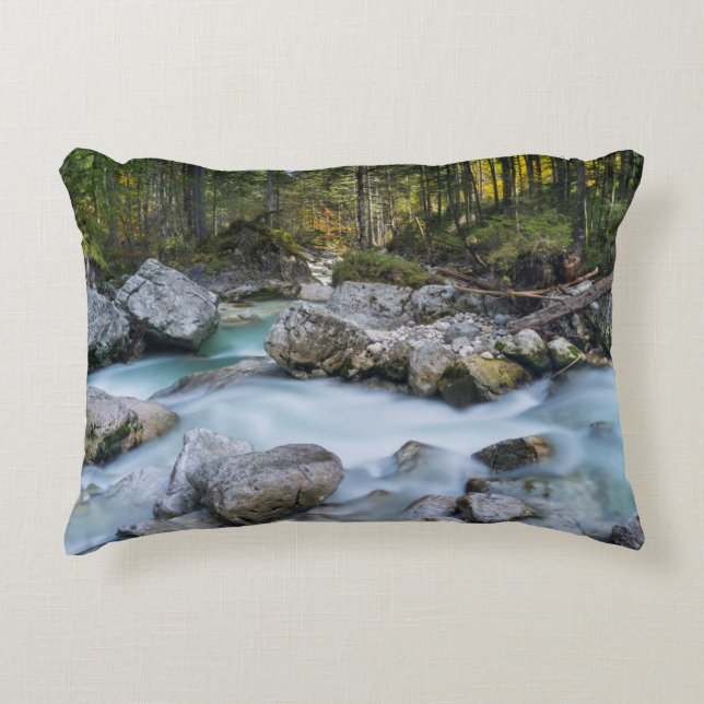 The torrent Ramsauer Ache Decorative Cushion (Front)
