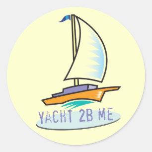 The Tot Spot_Yacht 2B Me™ Logo Boat Classic Round Sticker