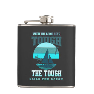The Tough Sails Ocean Nature Wind Waves Discover Hip Flask