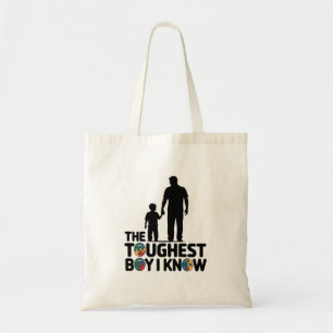 The Toughest Boy I Know Autism Fathers Day  Tote Bag