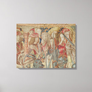 The Tournament, vertical loom tapestry Canvas Print