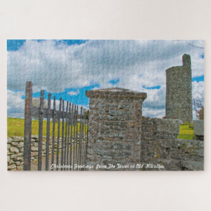 The Tower at Old Kilcullen. Christmas Greetings Jigsaw Puzzle