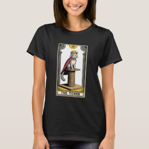 The Tower Cat Tarot Card Cat Scratching Post Tree T-Shirt