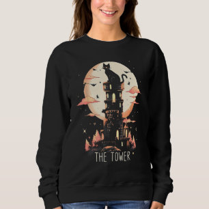 The Tower Cat Tarot Card Witch Witchy Wicca Gothic Sweatshirt