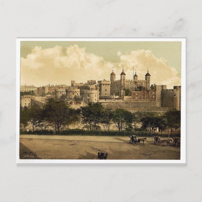 The tower, London, England rare Photochrom Postcard (Front)