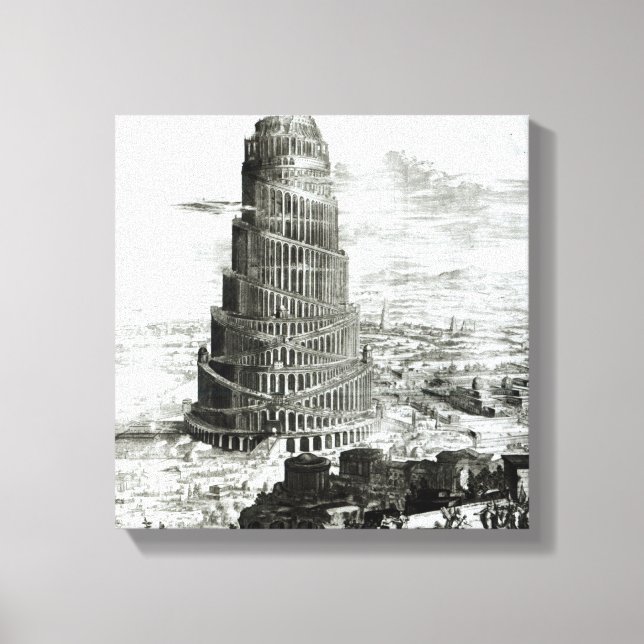 The Tower of Babel, 1679 Canvas Print (Front)