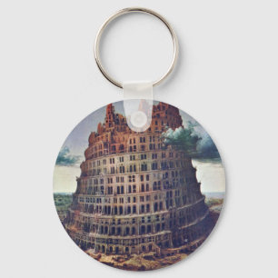 The Tower Of Babel. By Pieter Bruegel Key Ring