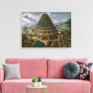 The Tower Of Babel   Marten van Valckenborch   Canvas Print