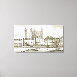 The Tower of London, 1647 (engraving) Canvas Print