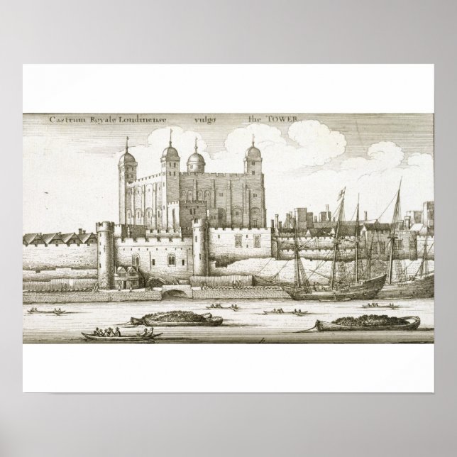 The Tower of London, 1647 (engraving) Poster (Front)