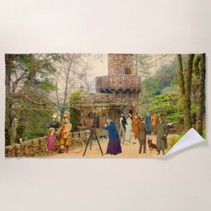 The tower of the Quinta da Regaleira (Portugal) Beach Towel