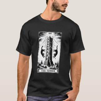 The Tower Tarot Card XVI Cats Major Arcana Funny T-Shirt