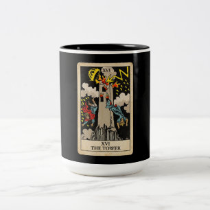 The Tower Tarot Two-Tone Coffee Mug