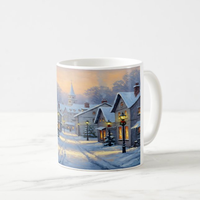 The Town In Winter Coffee Mug (Front Right)