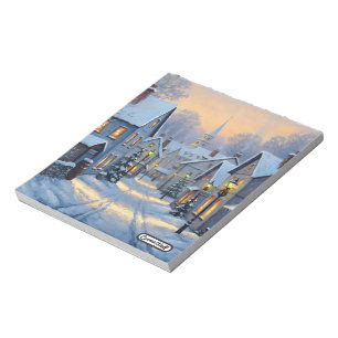 The Town In Winter Notepad