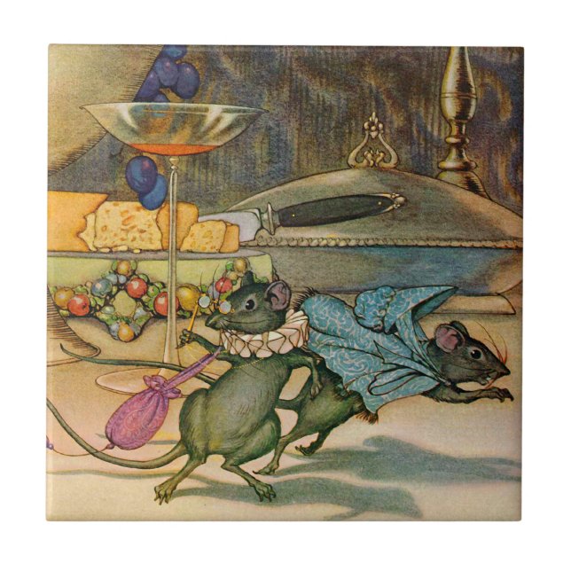 The Town Mouse and The Country Mouse Tile (Front)