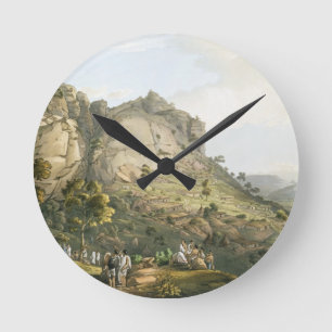 The Town of Abha in Abyssinia, engraved by J. Bluc Round Clock