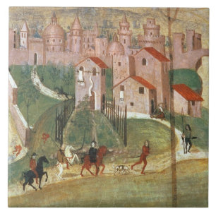 The Town of Prato (fresco) Tile