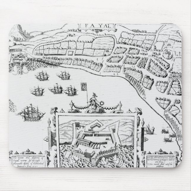 The Towne and Platforme of Fayall Mouse Pad (Front)