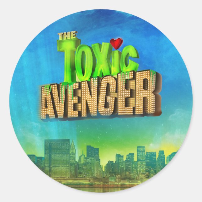The Toxic Avenger Classic Round Sticker (Front)