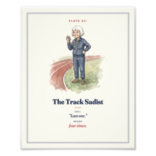 The Track Coach Funny Running Field Guide Photo Print