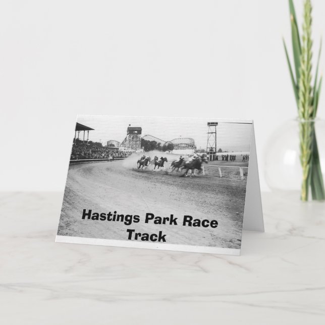 the track, Hastings Park Race Track Card (Front)