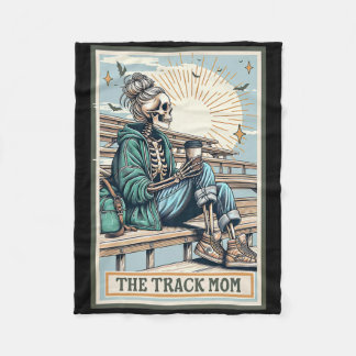 The Track Mum Skeleton Tarot Card Running Runner M Fleece Blanket