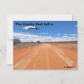 The tracks that tell a story.. postcard