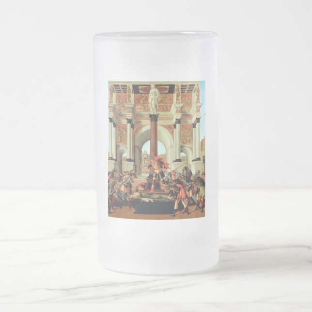 The Tragedy of Lucretia Frosted Glass Beer Mug (Center)