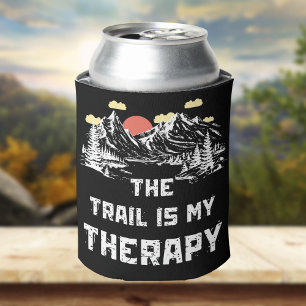 The Trail Is My Therapy Hikers Inspiration Can Cooler