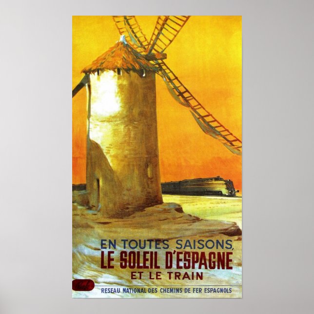 The Train in Spain Vintage Poster (Front)