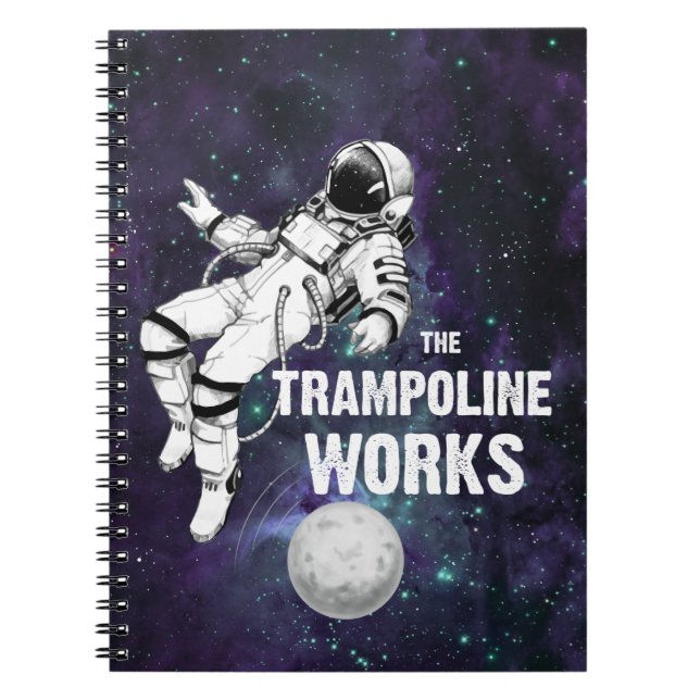 The Trampoline Works Black-and-white Astronaut Notebook (Front)