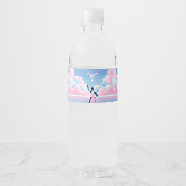The Trans Signal Water Bottle Label (Front)