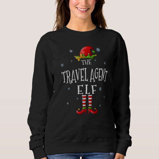 The Travel Agent Elf Squad  Groupe Matching Christ Sweatshirt (Front)