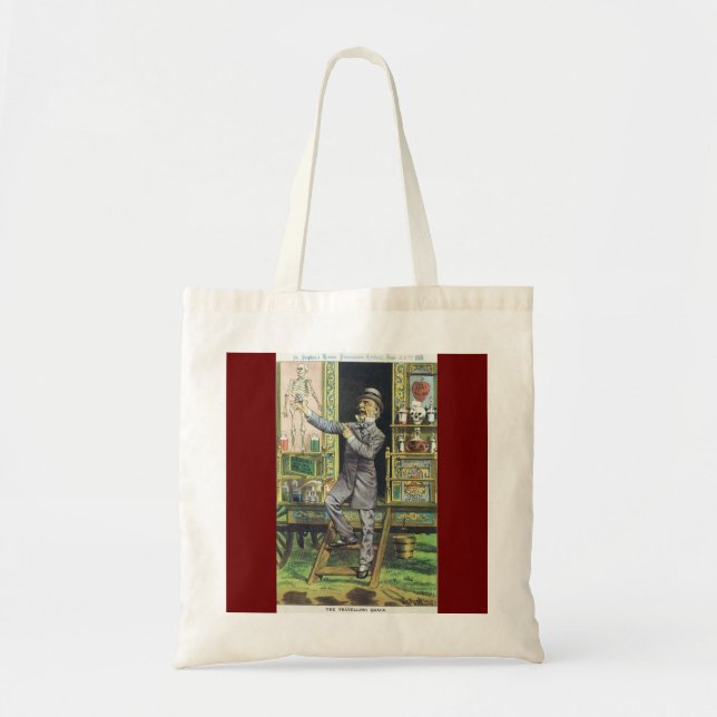"The Travelling Quack" Snake Oil Salesman Tote Bag (Front)