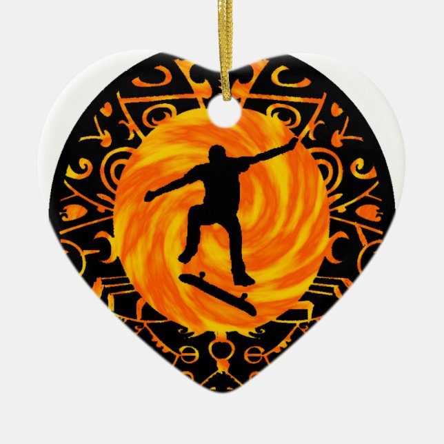 THE TRE FLIP CERAMIC TREE DECORATION (Front)