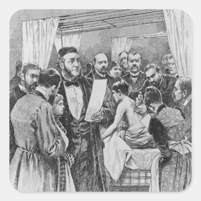 The treatment of tuberculosis square sticker (Front)