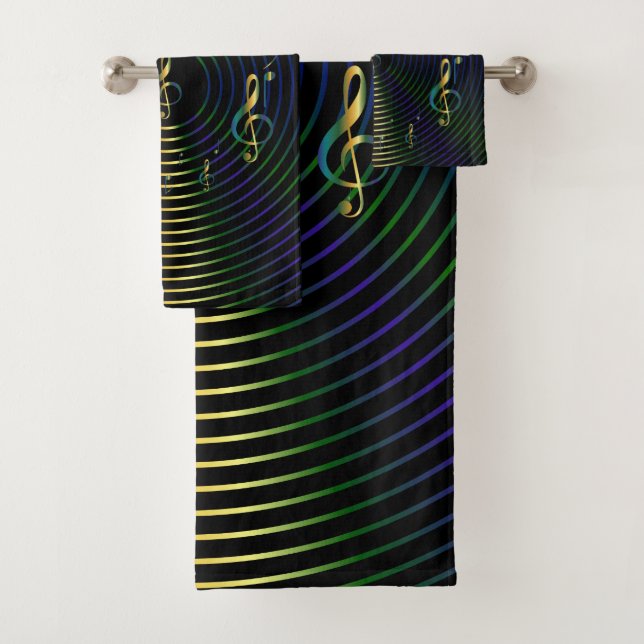 The Treble Clef: Music Bath Towel Set (Insitu)
