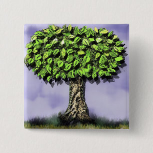 The tree 15 cm square badge