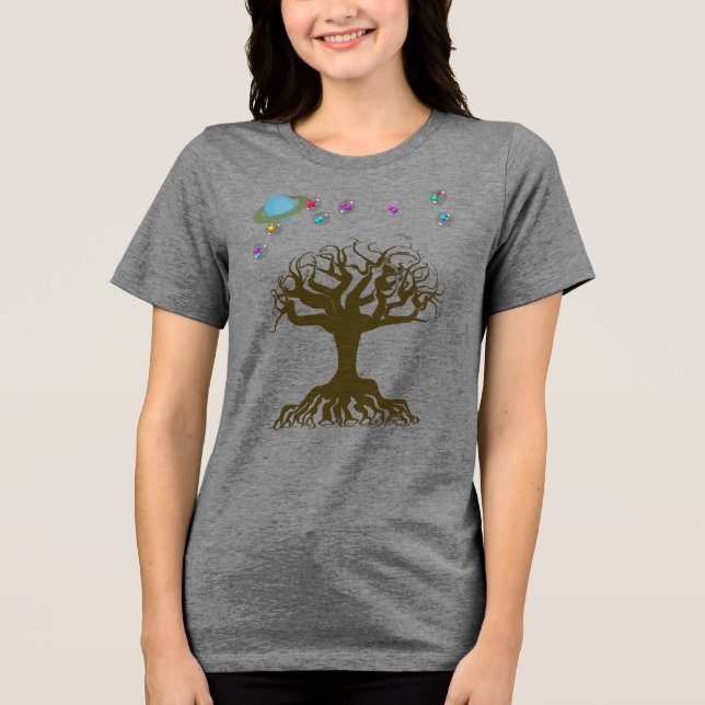 The Tree and the Magical Sky Tri-Blend Shirt (Front)